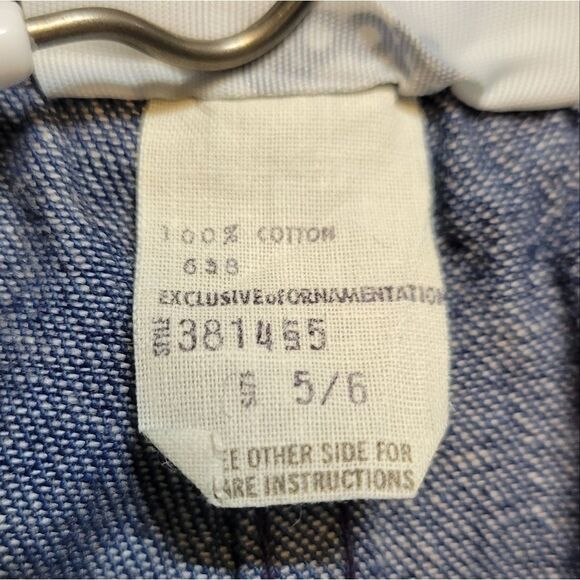 Moddy's Goose 70s 80s Vintage Blue Jean Denim Shorts with Rainbow Waistband - Picture 7 of 12